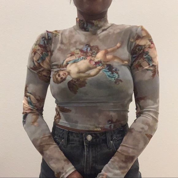 (SOLD) URBAN OUTFITTERS CHERUB MESH TOP. - Picture 6 of 6
